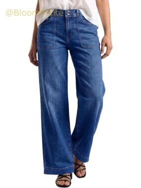 High Waisted Stretchy Straight Leg Jeans Tummy Control Denim